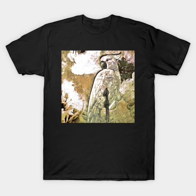 WHITE GREY COCKATOO, PARROT DECO POSTER, TROPICAL EXOTIC ART PRINT T-Shirt by jacquline8689